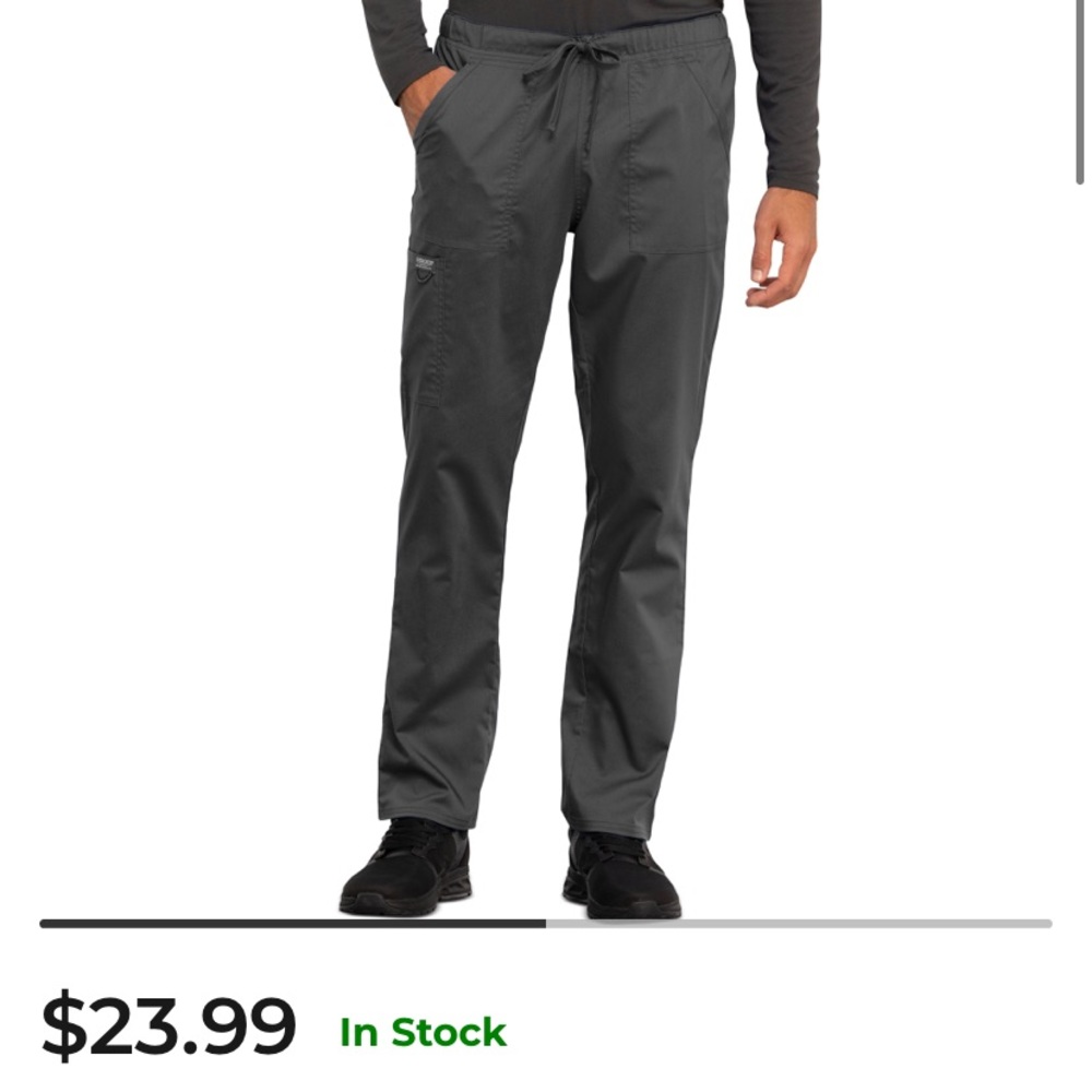 Cherokee Unisex TALL Grey Scrub Pants